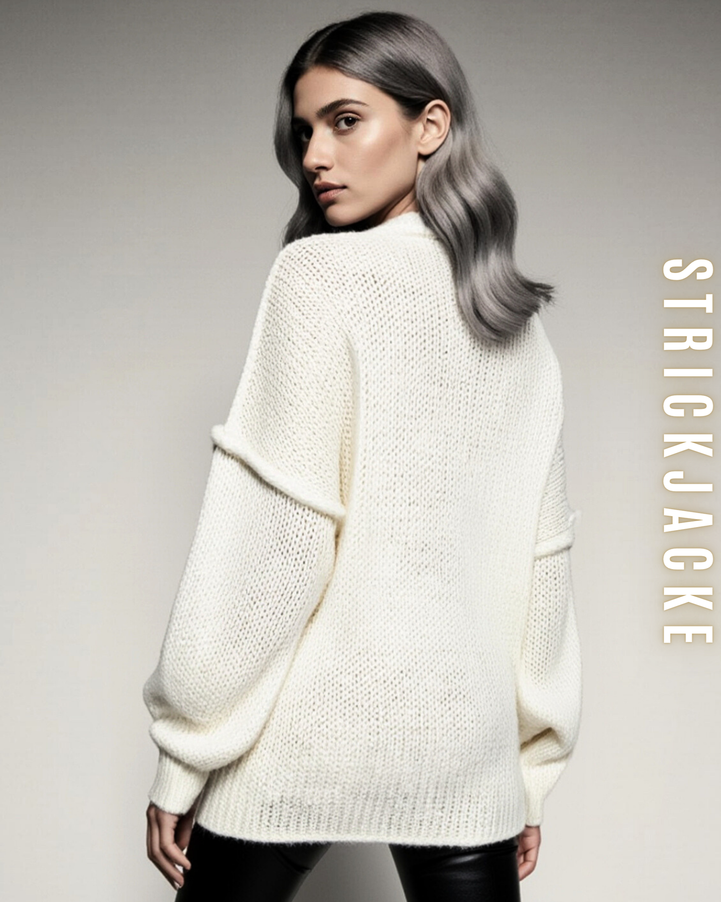 Strickjacke mit Glanzknöpfe