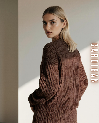 Langer Grobstrick Cardigan