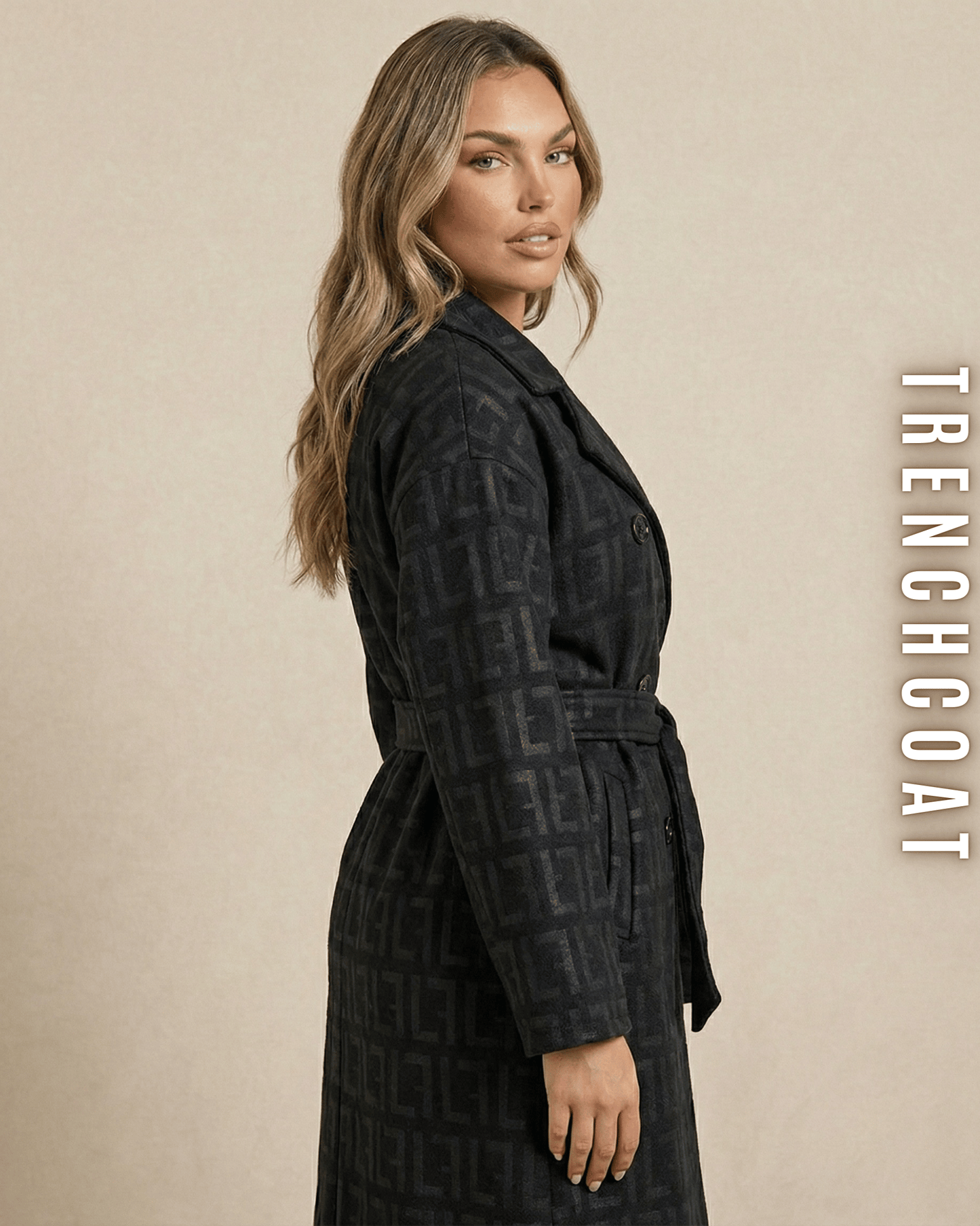 Monogramm Trenchcoat – Reverskragen