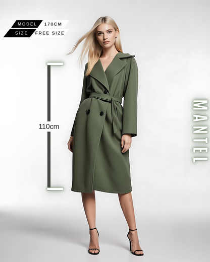 Eleganter Mantel mit Bindegürtel