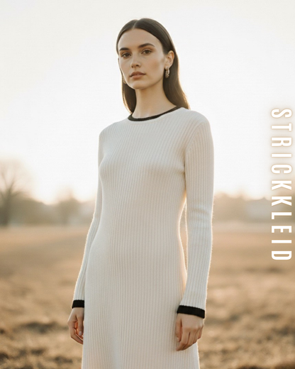 Elegantes Rippstrickkleid