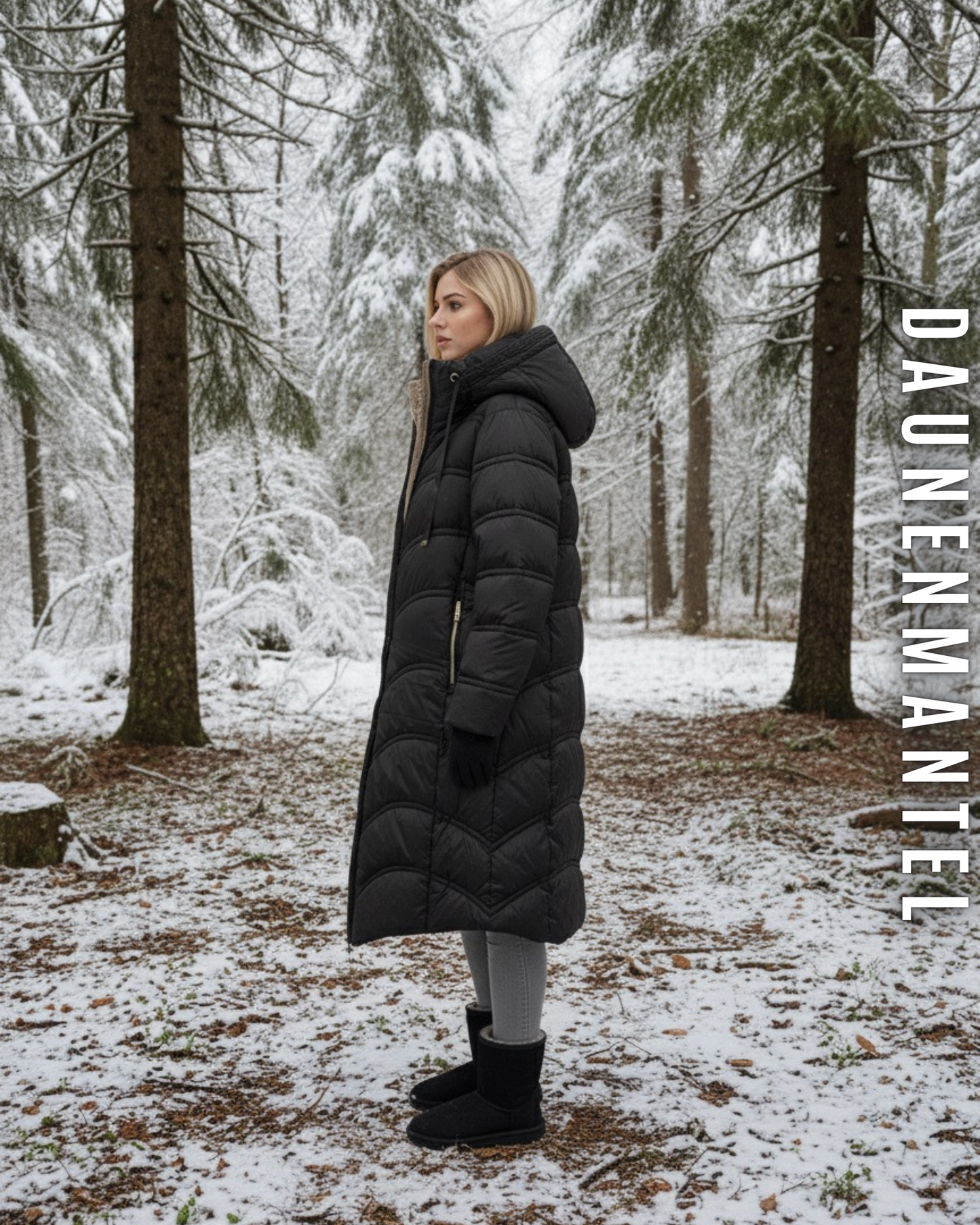 Langer Daunenmantel Winter