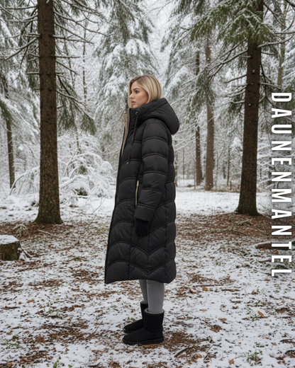 Langer Daunenmantel Winter