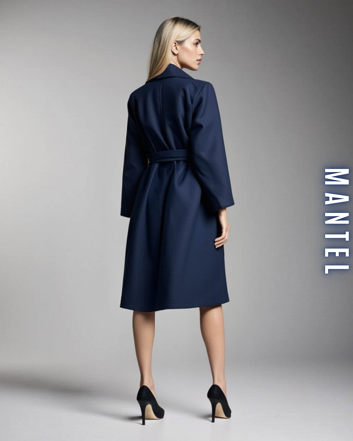Eleganter Mantel mit Bindegürtel