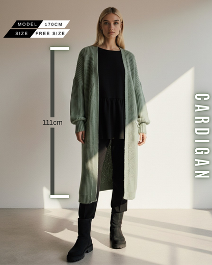 Langer Grobstrick Cardigan