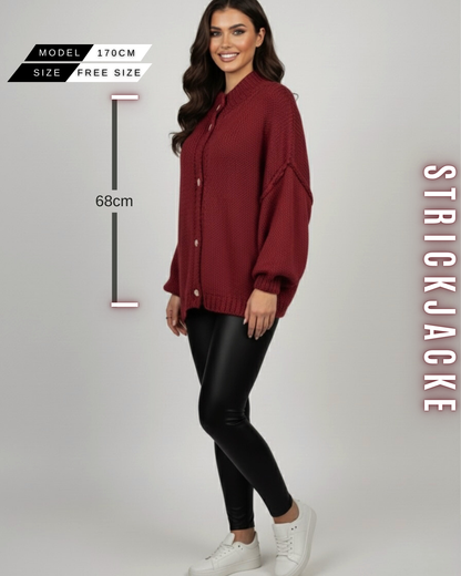 Strickjacke mit Glanzknöpfe