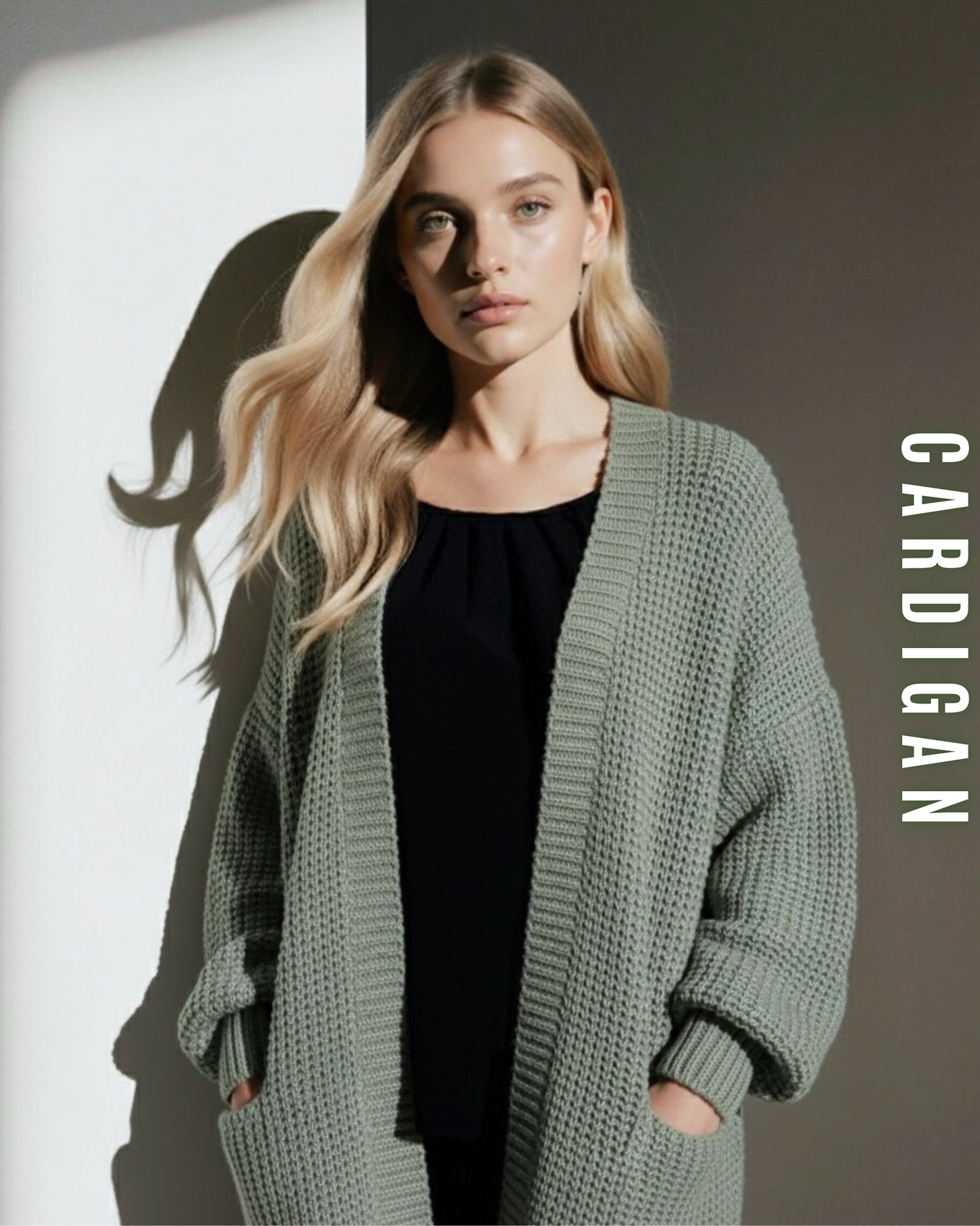 Langer Grobstrick Cardigan