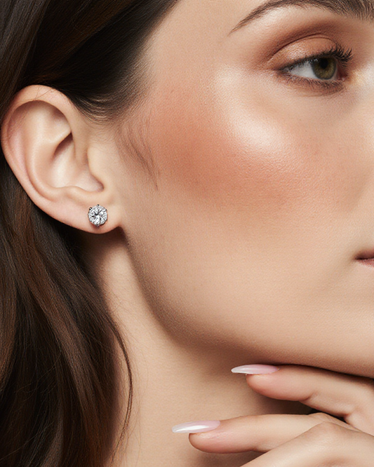 Simulierte Diamanten Halskette und Ohrringe