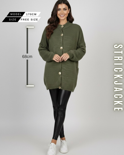 Strickjacke mit Glanzknöpfe