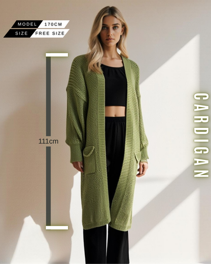 Langer Grobstrick Cardigan