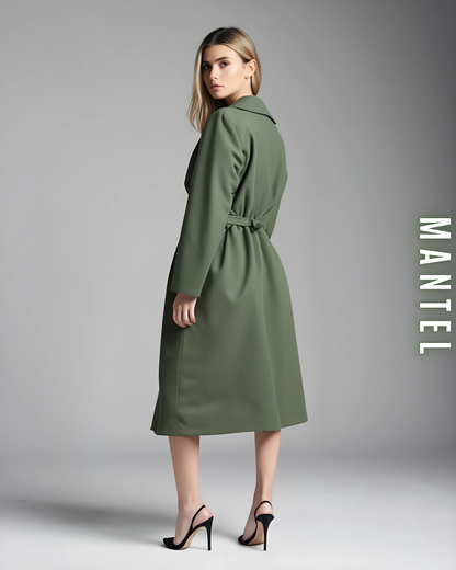 Eleganter Mantel mit Bindegürtel