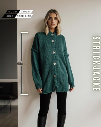 Strickjacke mit Glanzknöpfe