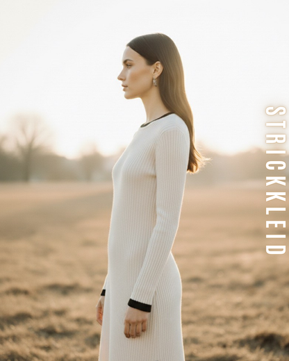 Elegantes Rippstrickkleid