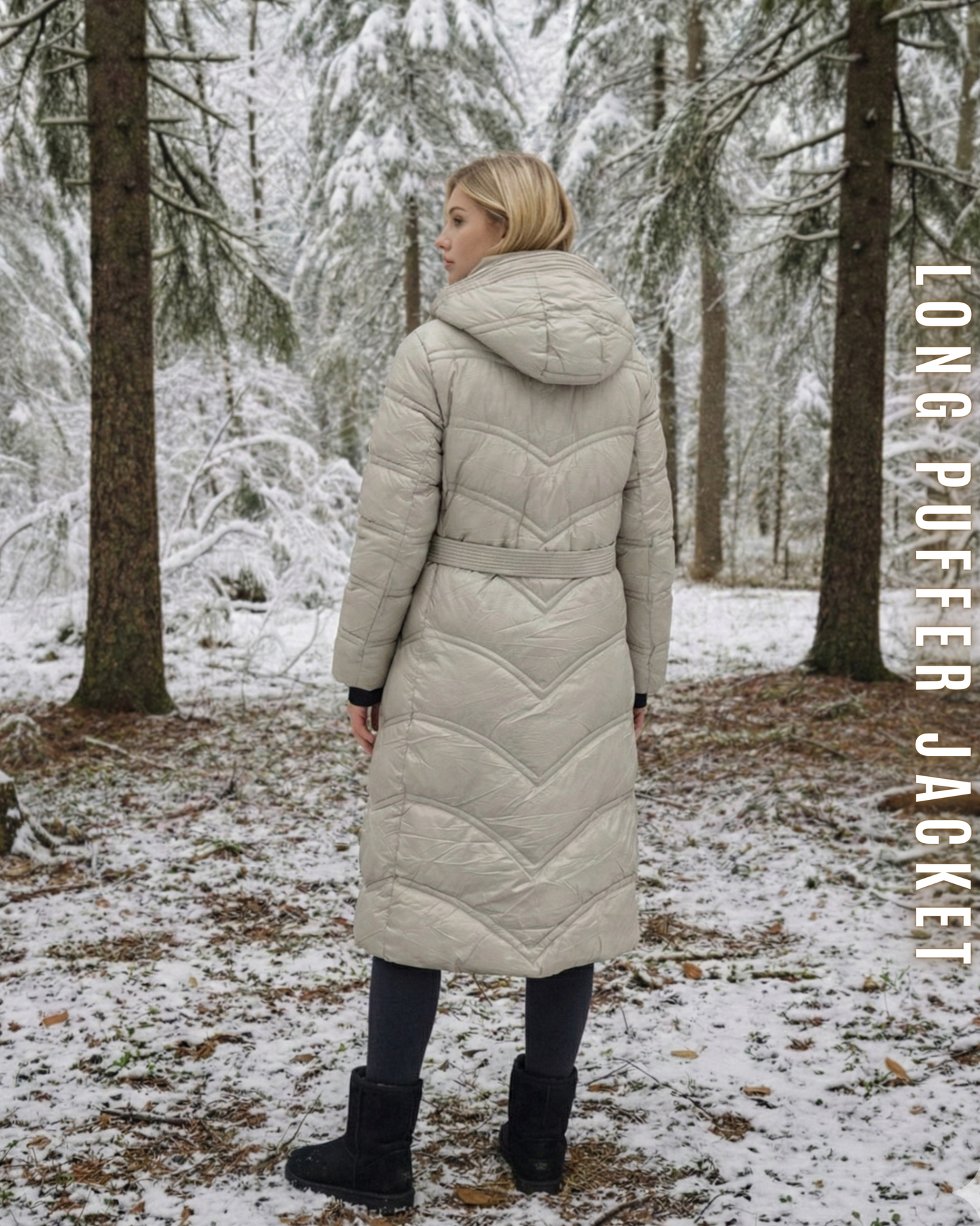Langer Daunenmantel