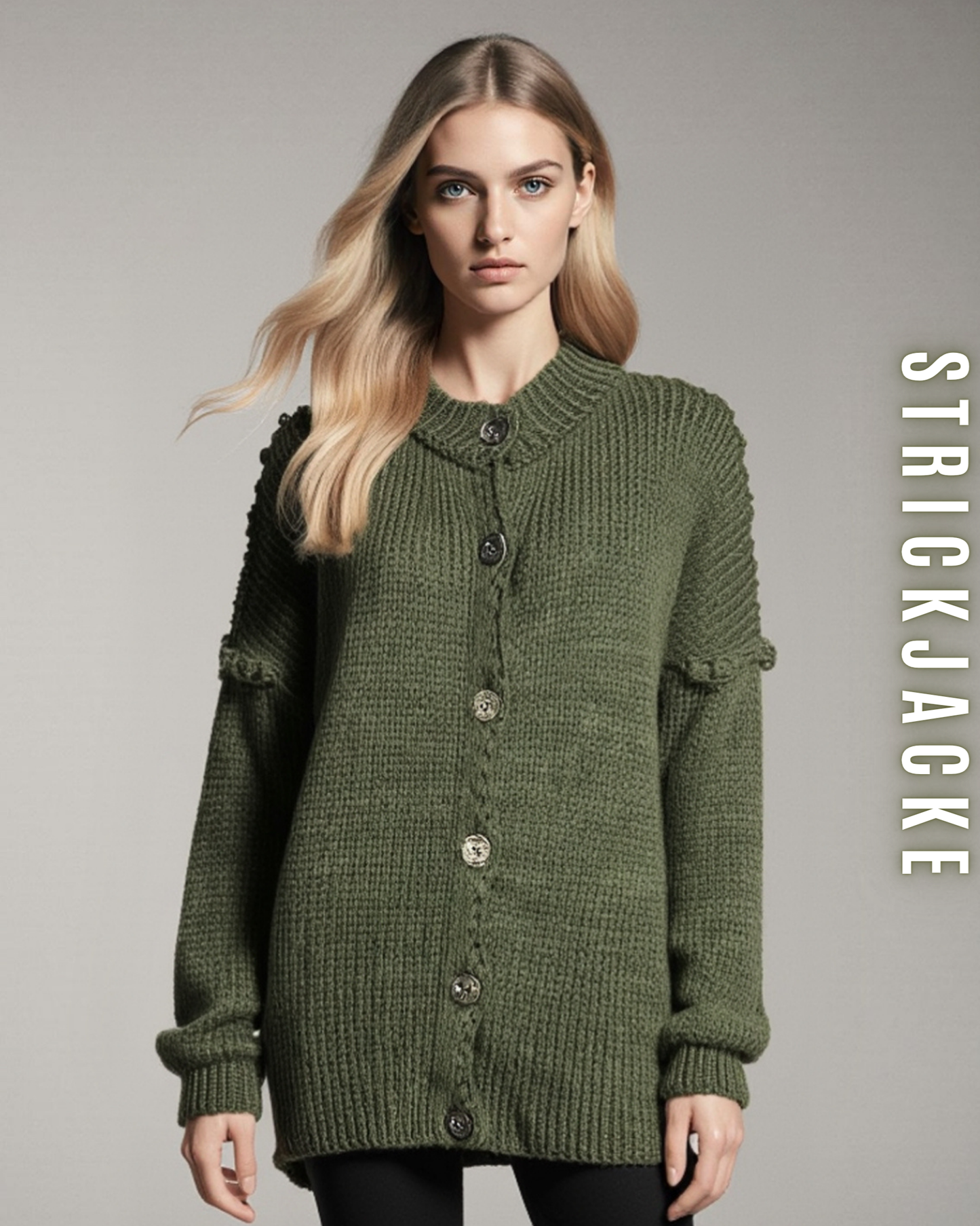 Strickjacke mit Glanzknöpfe