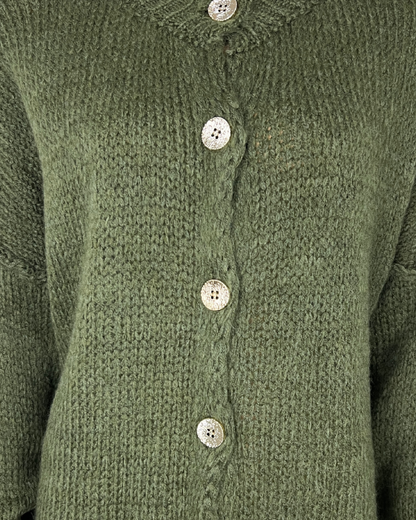 Strickjacke mit Glanzknöpfe