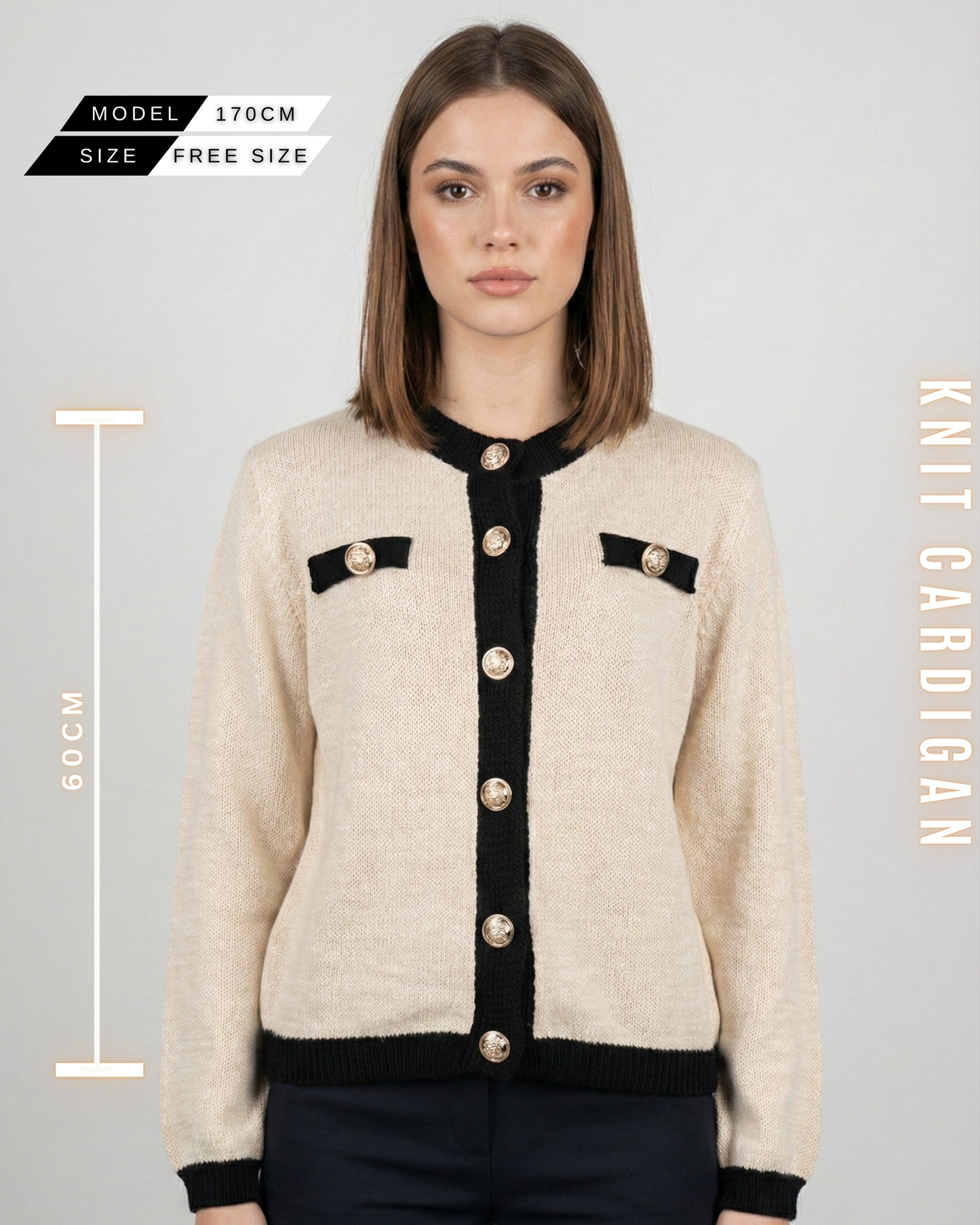 Strick Cardigan im Parisian Chic