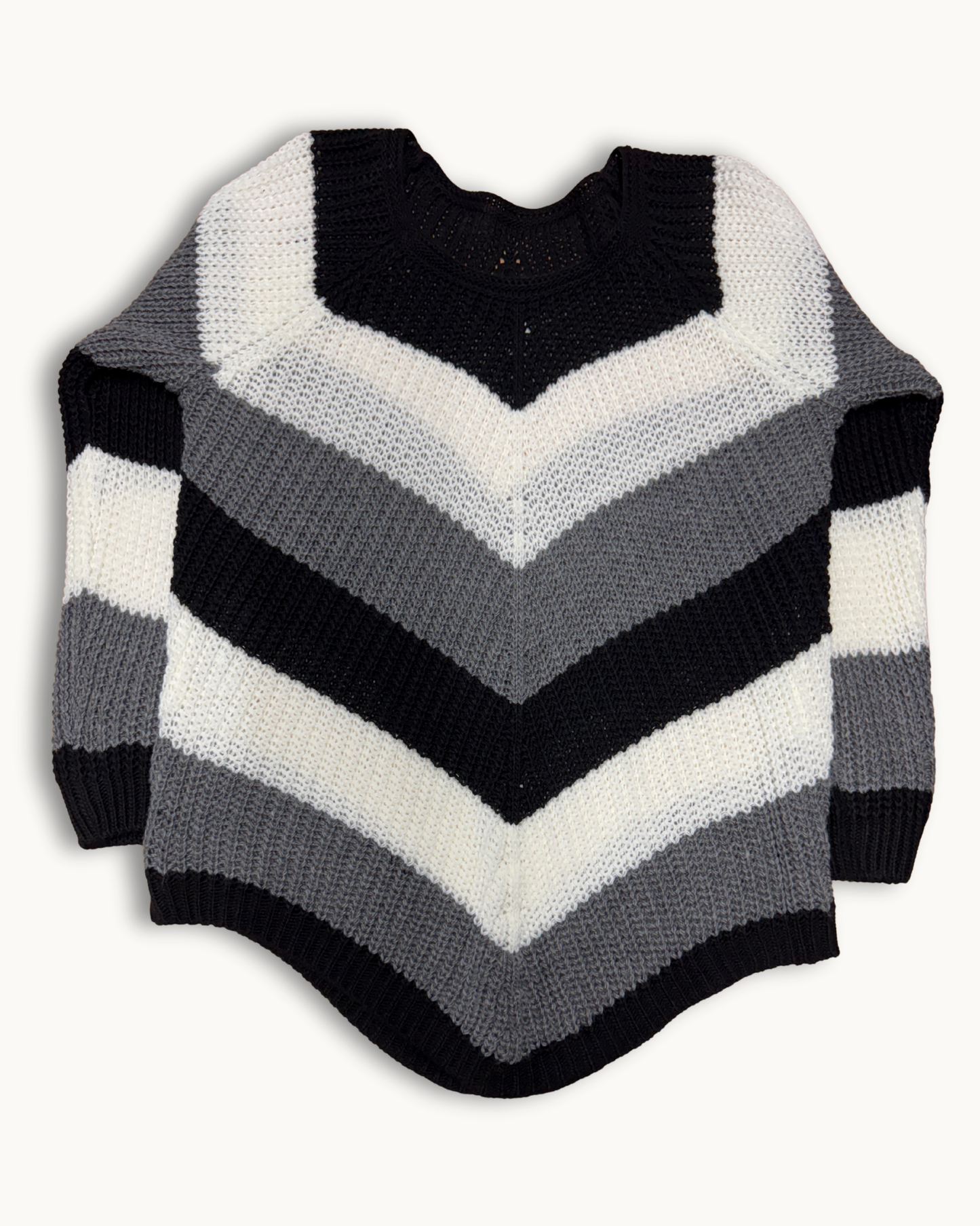 Chevron Strickpullover – V-Muster