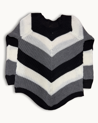 Chevron Strickpullover – V-Muster