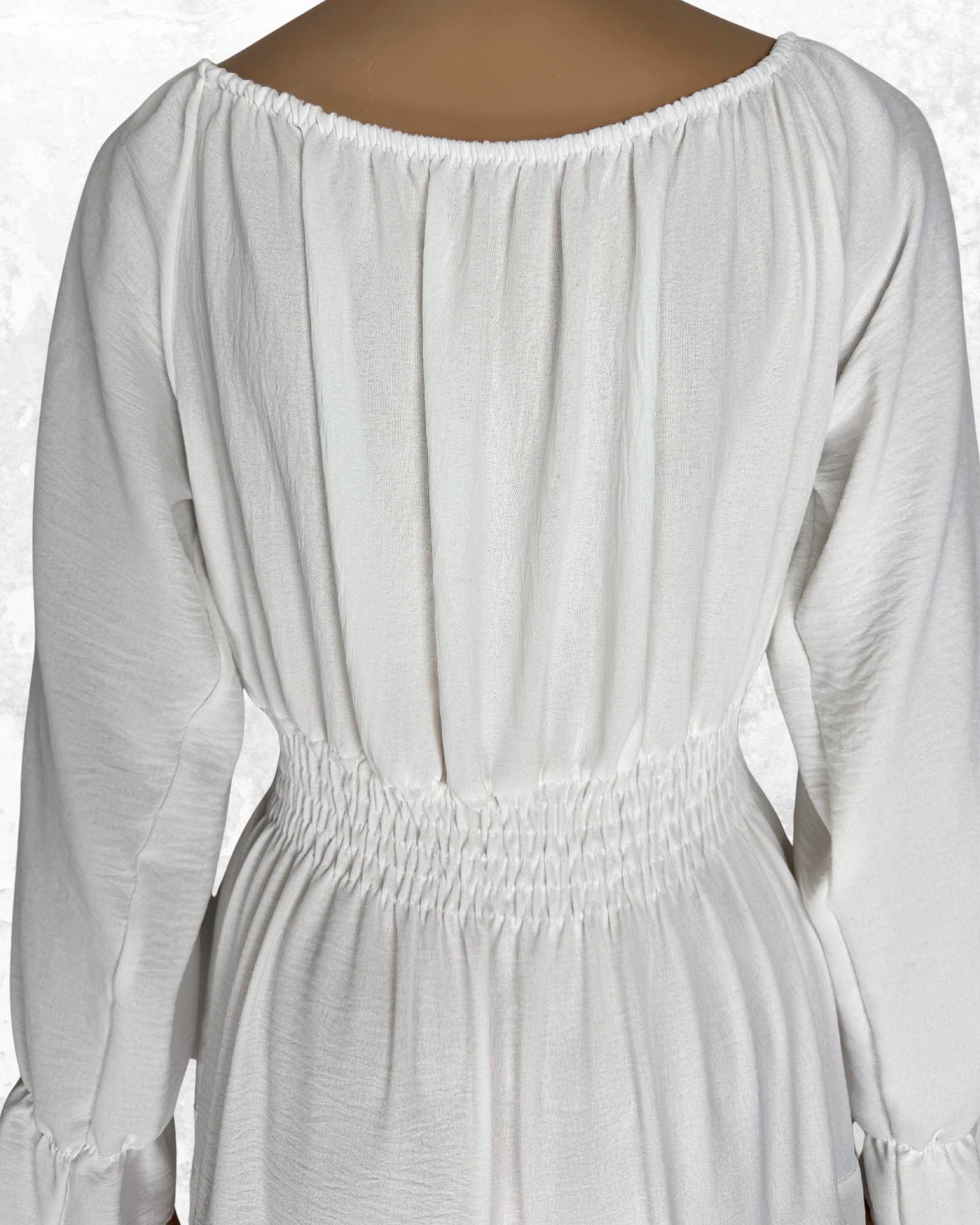Damen Langeskleid| Weiß | Polyester | Ideal für Partys und Sommer