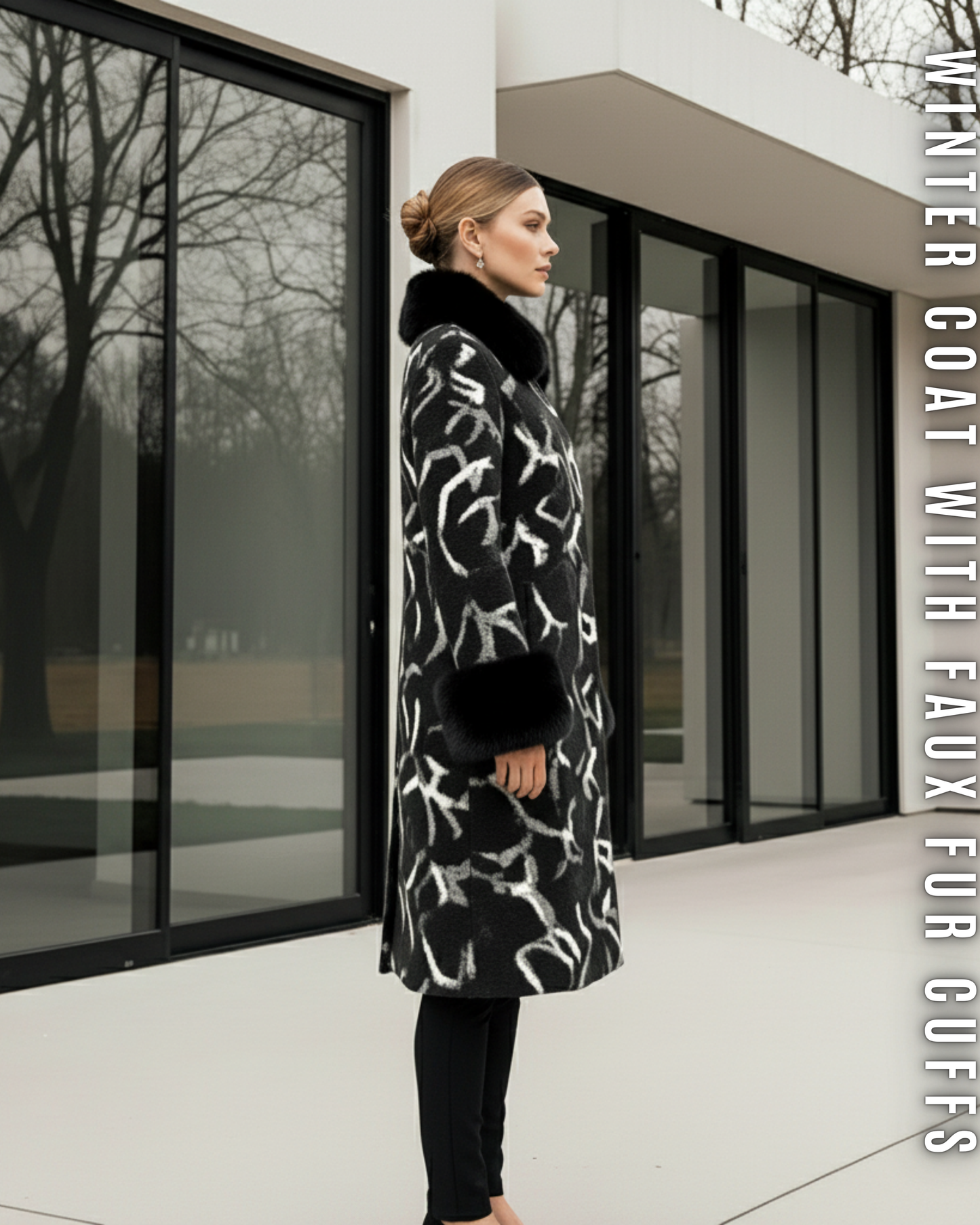 Luxus Wollmantel Midi