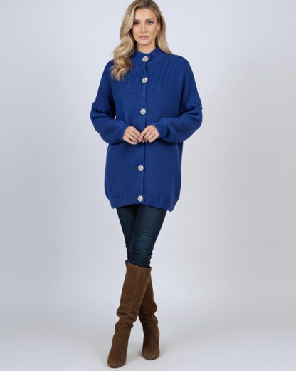 Strickjacke mit Glanzknöpfe