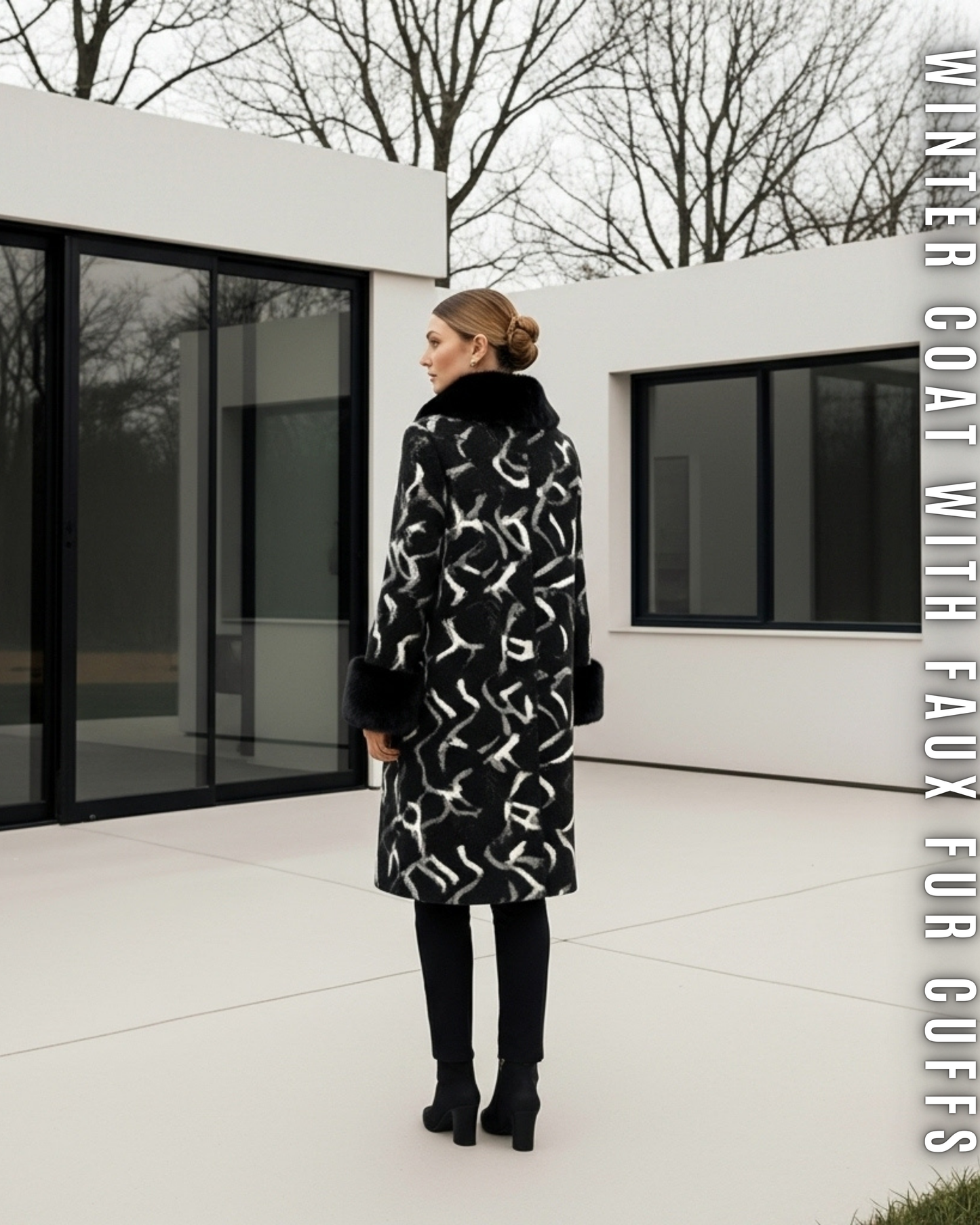 Luxus Wollmantel Midi