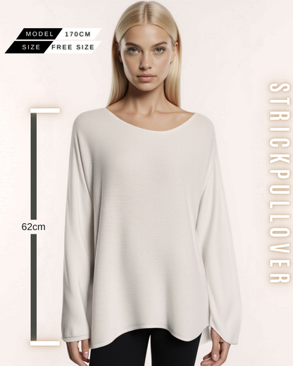 Oversized Strickpullover – Lässiger Feinstrick