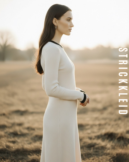 Elegantes Rippstrickkleid