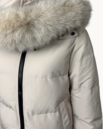 Langer Steppmantel "Arctic" - Kapuze