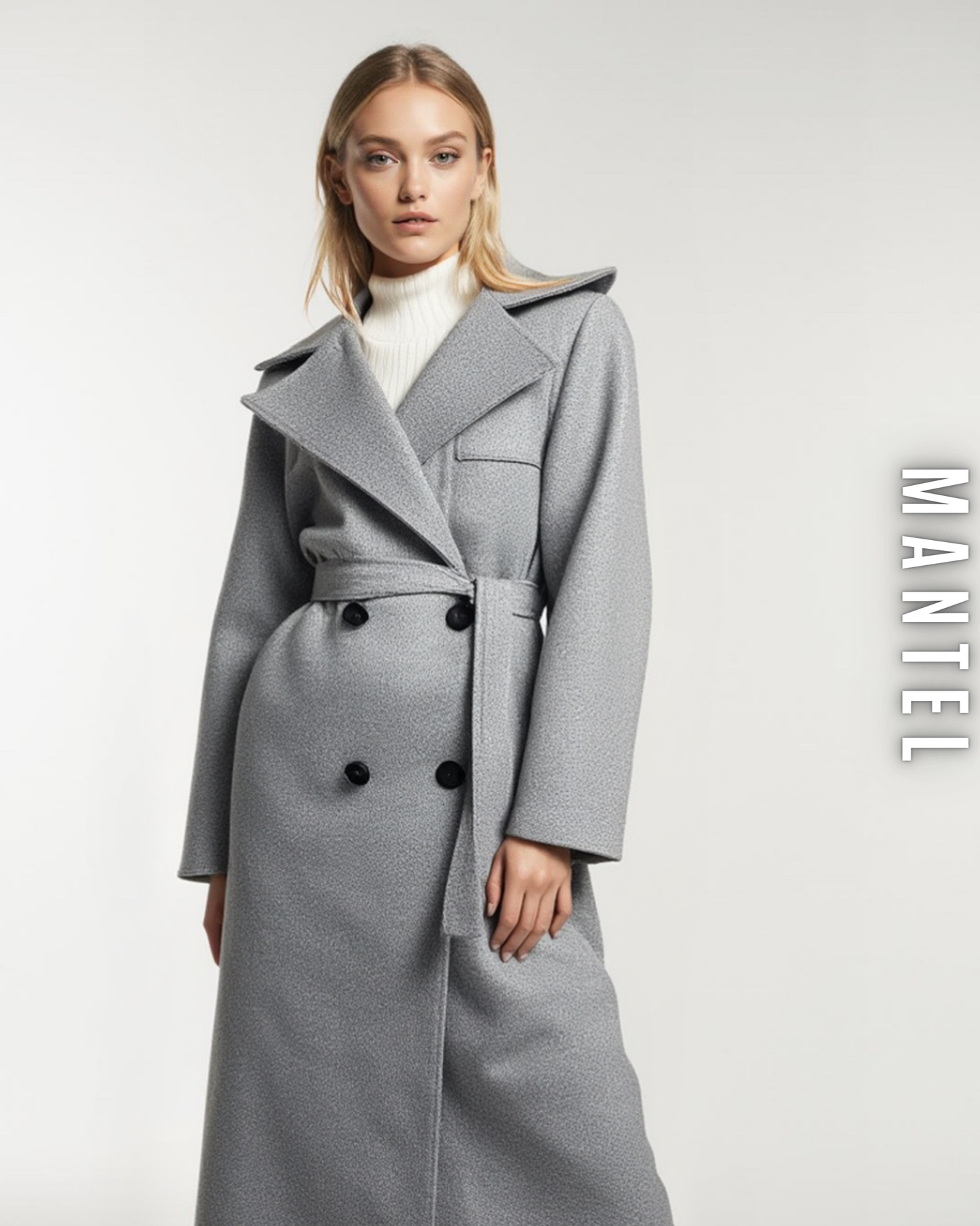 Eleganter Mantel mit Bindegürtel