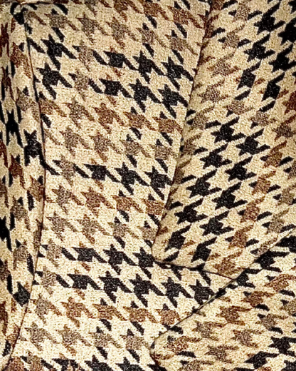 Gemusterter langer Trenchcoat