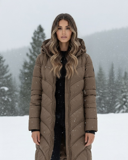 Langer Daunenmantel Winter