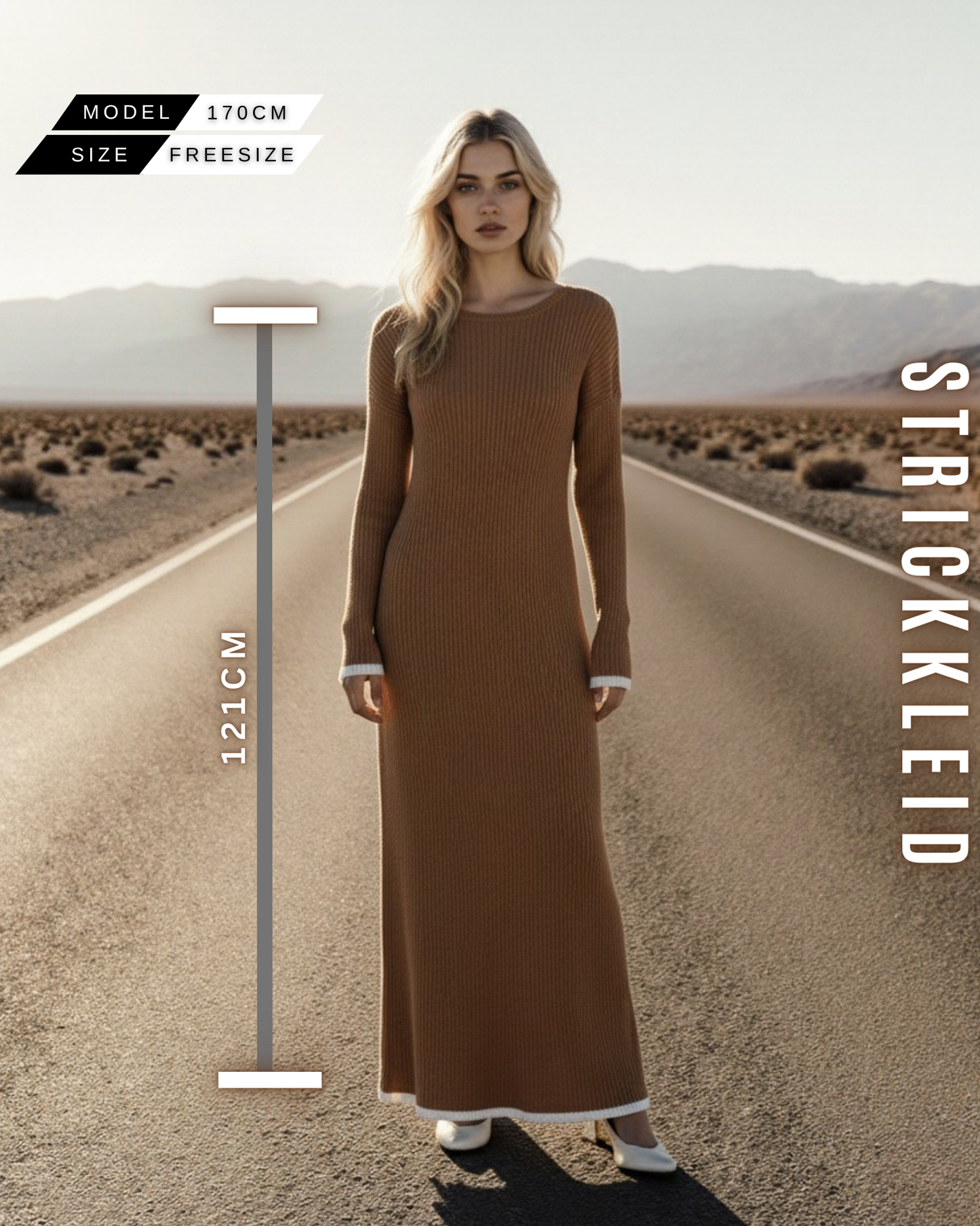 Elegantes Rippstrickkleid