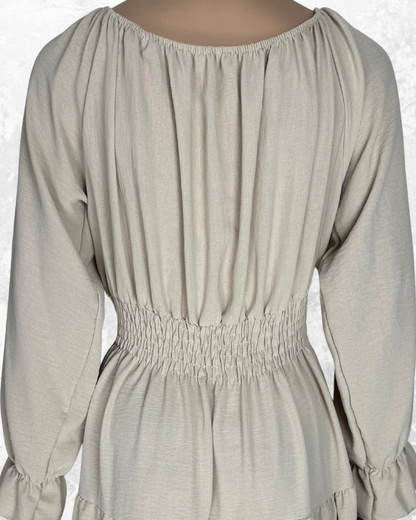 Damen Langeskleid| Weiß | Polyester | Ideal für Partys und Sommer