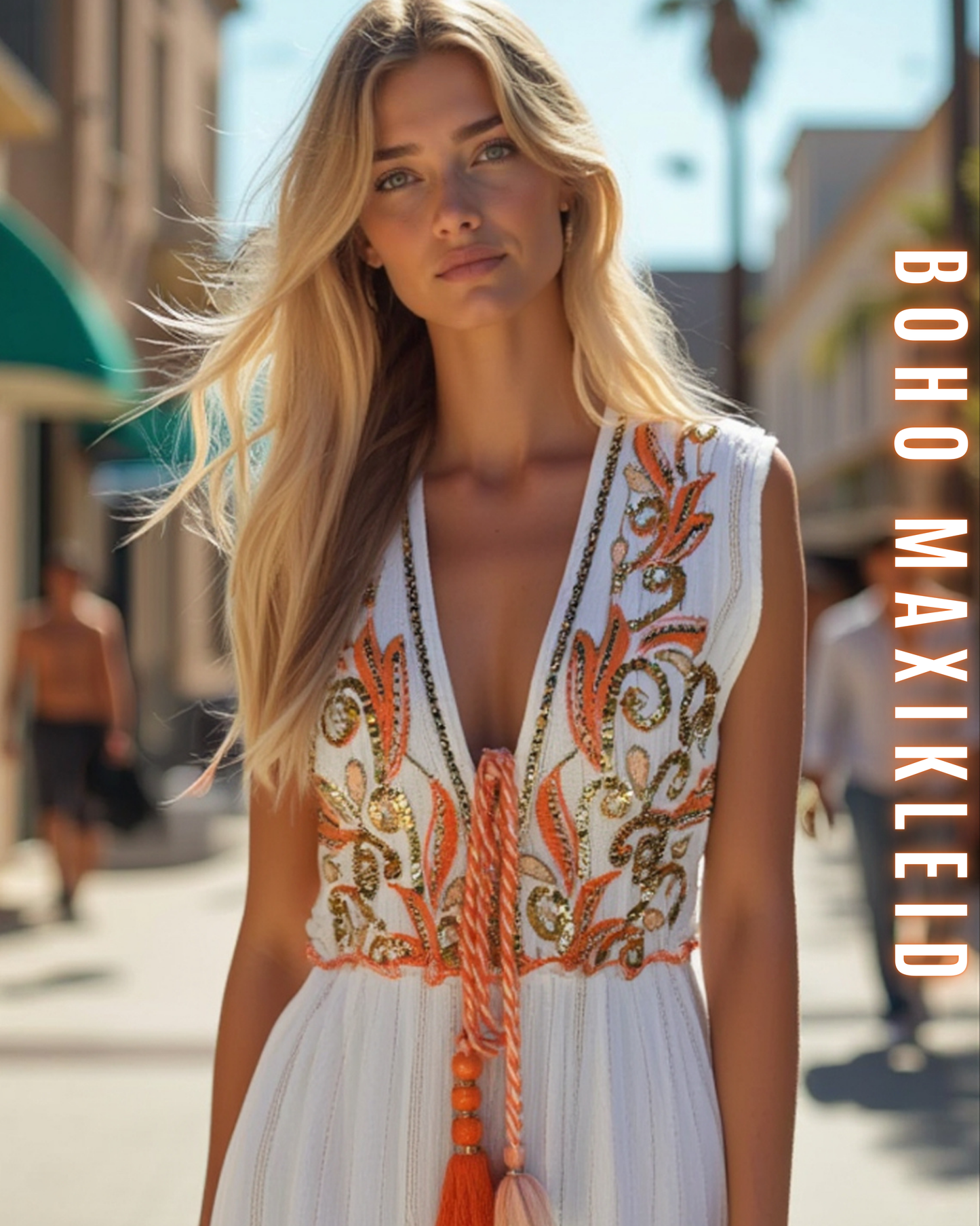 Boho-Maxikleid – Ärmellos