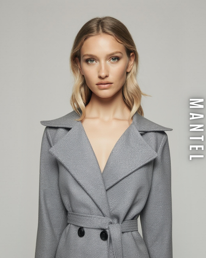 Eleganter Mantel mit Bindegürtel
