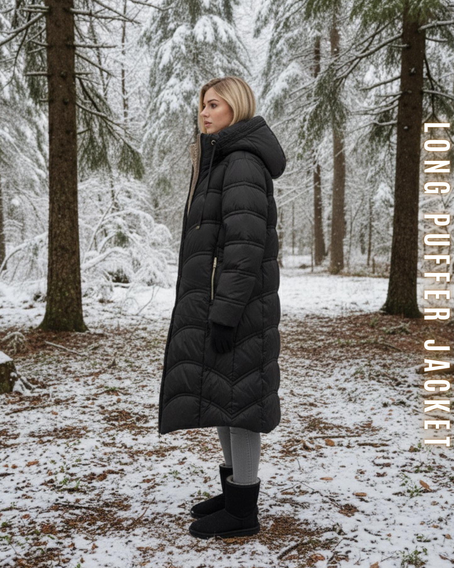 Langer Daunenmantel