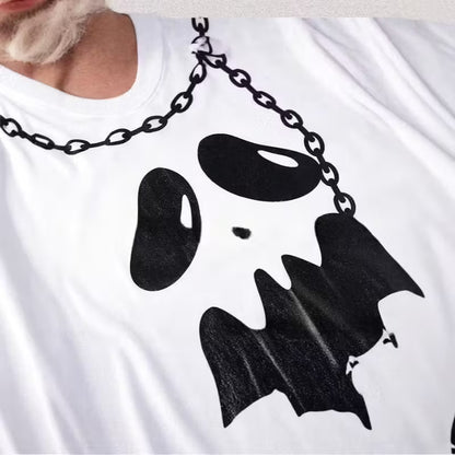 Halloween-Kostüm mit Kapuze und gruseligem Gesichtsdesign