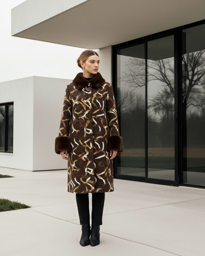 Luxus Wollmantel Midi