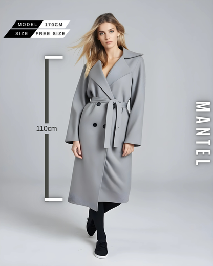 Eleganter Mantel mit Bindegürtel
