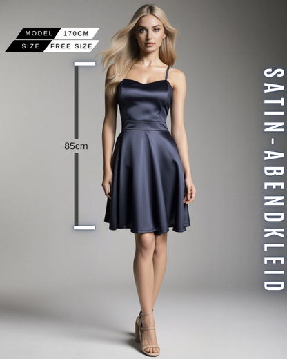 Elegantes Satin-Abendkleid mit Spaghettiträger