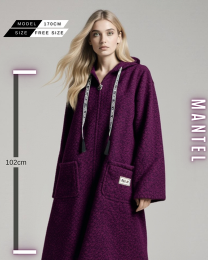 Teddy Mantel mit Kapuze