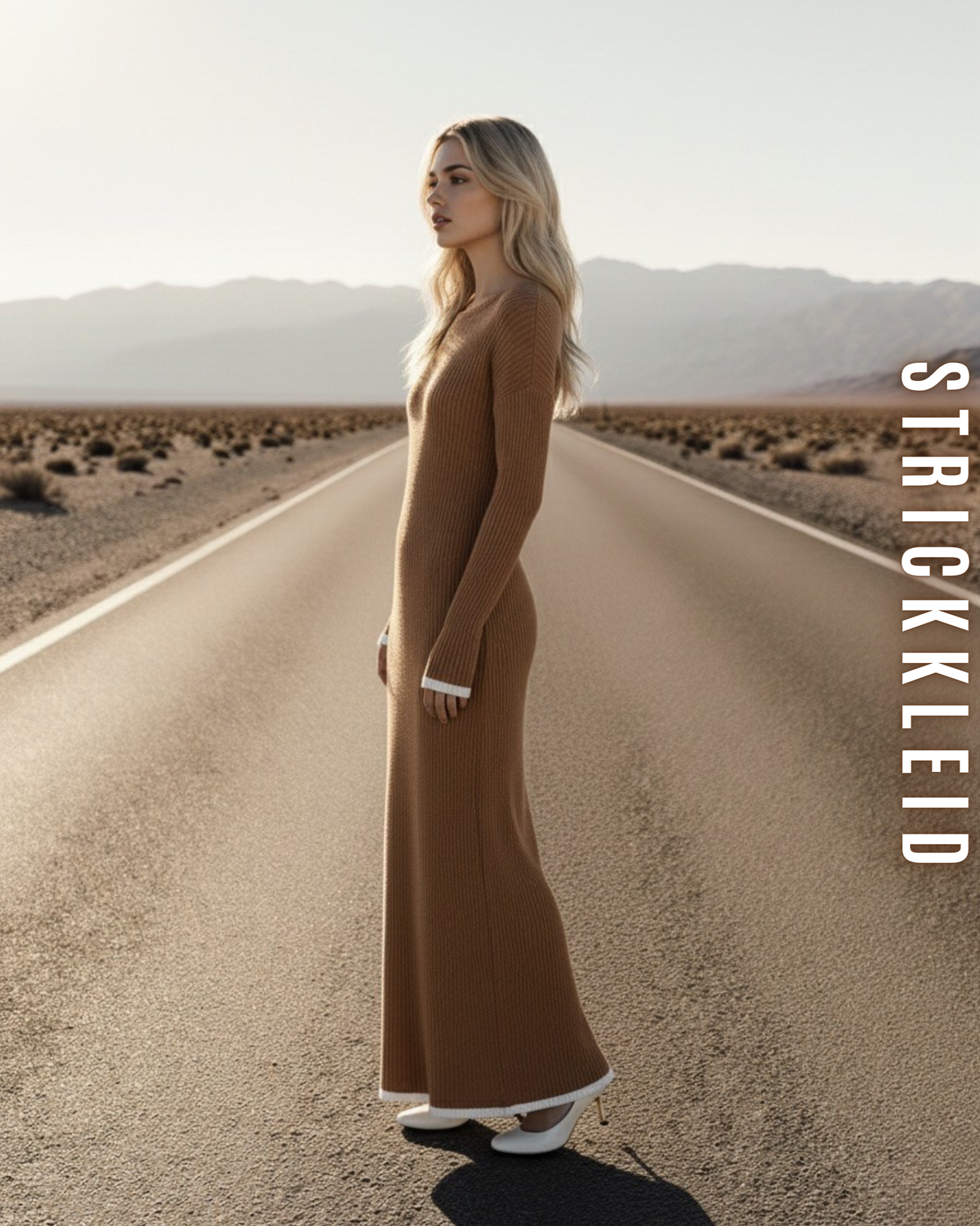 Elegantes Rippstrickkleid