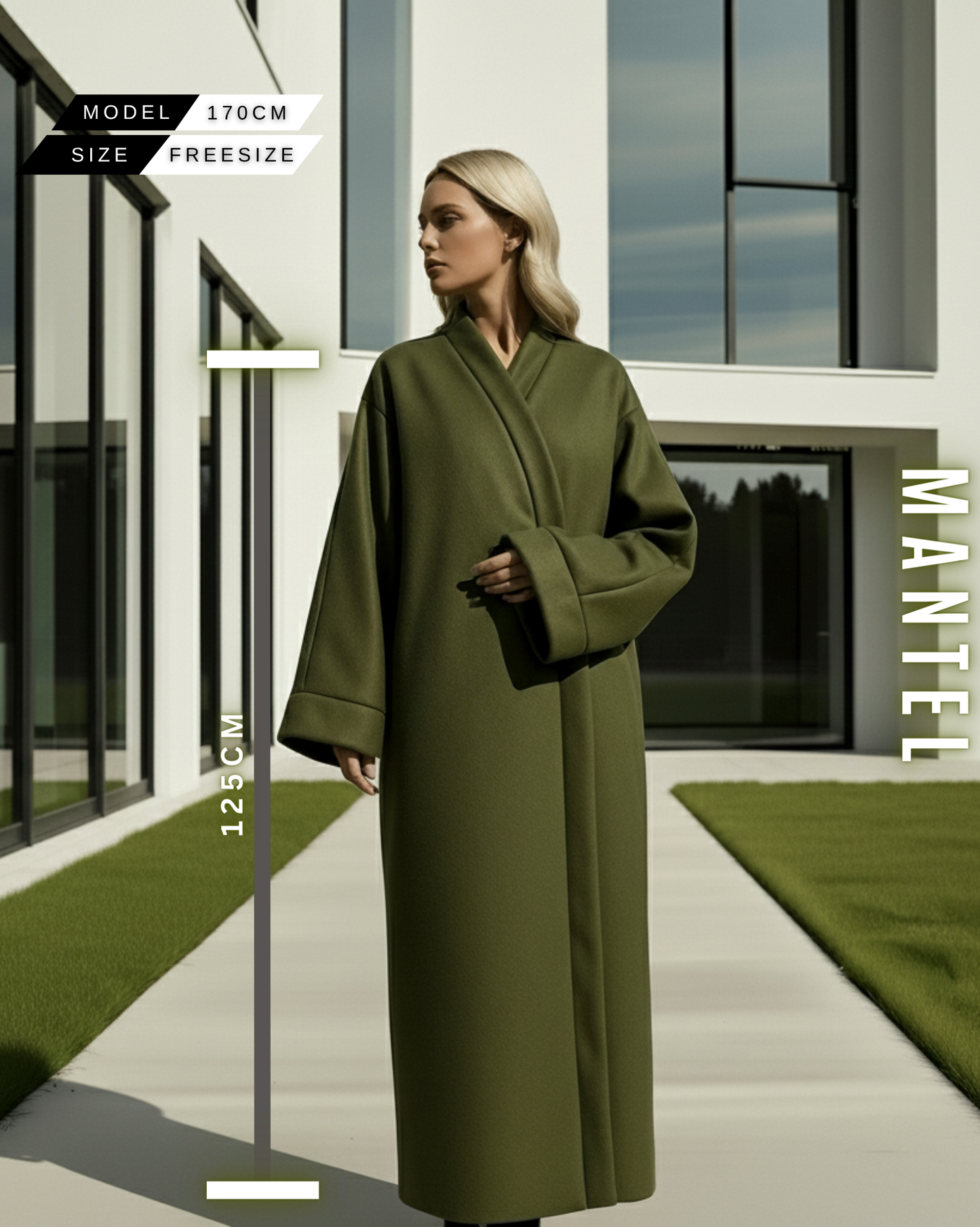 Luxus Wollmantel Oversize