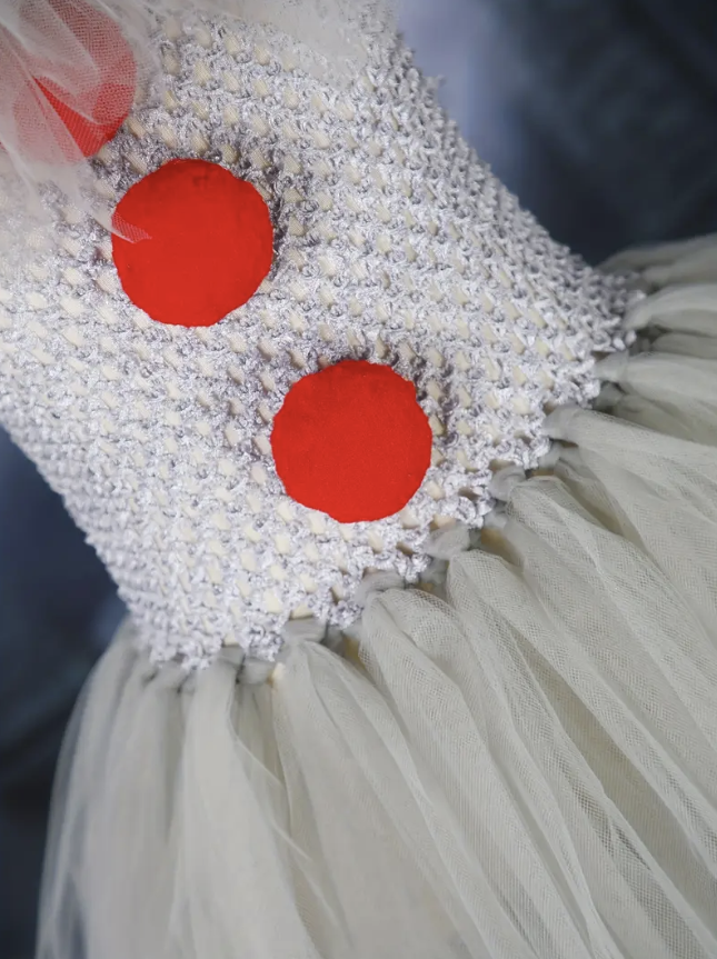 4-teiliges Grusel-Clown Halloween Kostüm