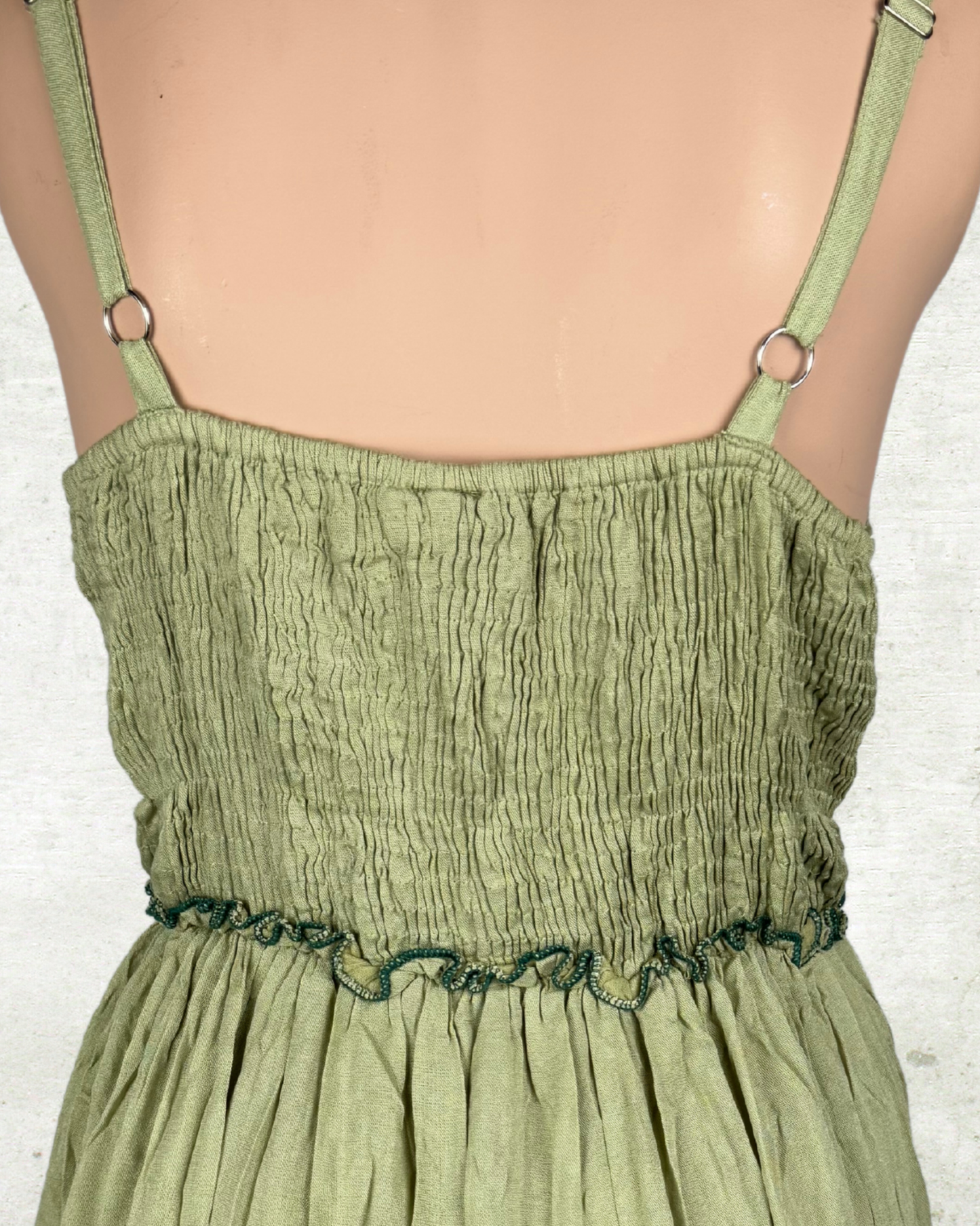 Boho-Maxikleid mit Stickerei & Spitze