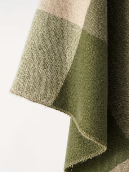 Oversize Karo Schal – Fransen
