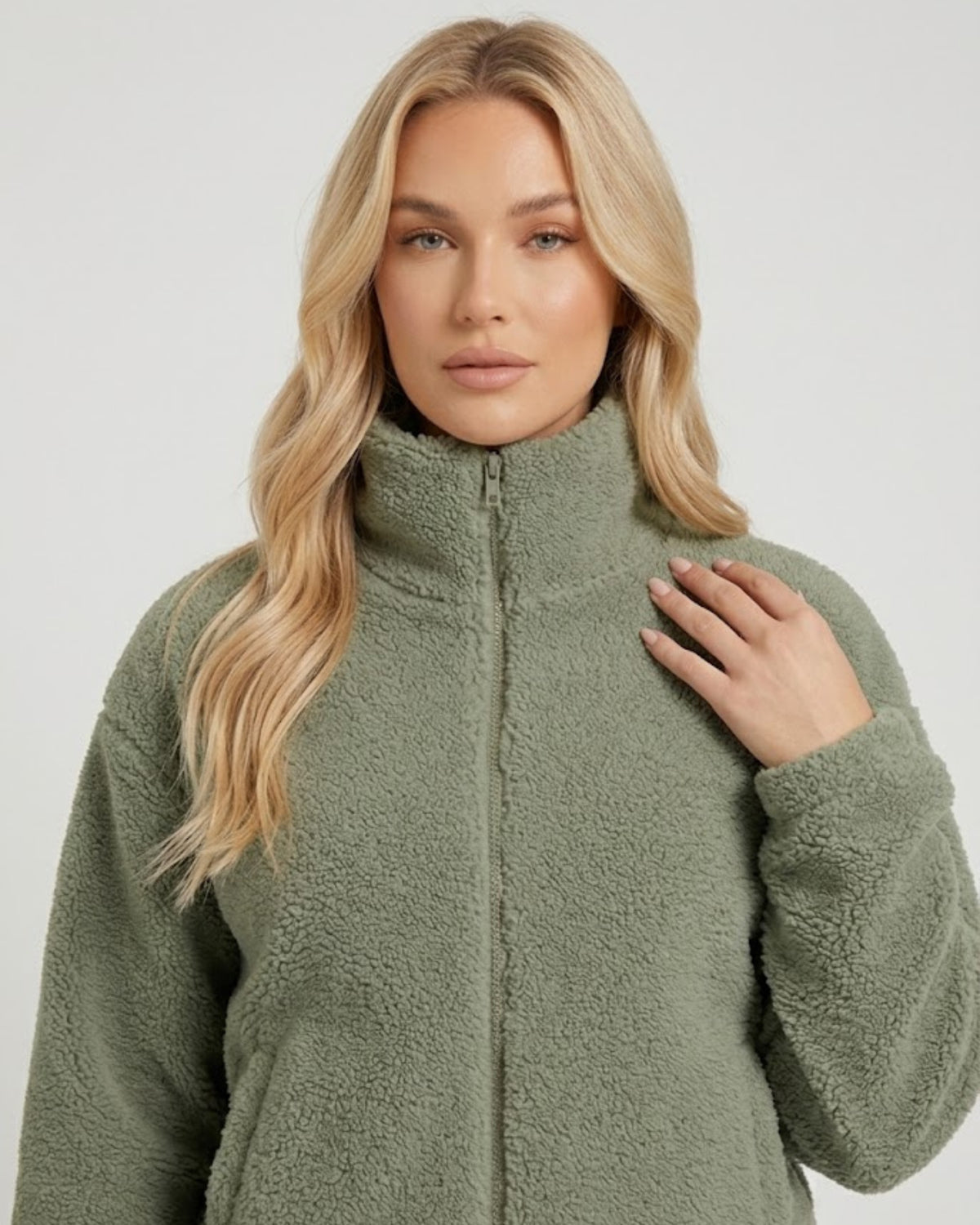 Damen Teddy-Fleecejacke