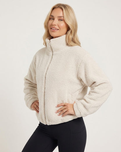 Damen Teddy-Fleecejacke